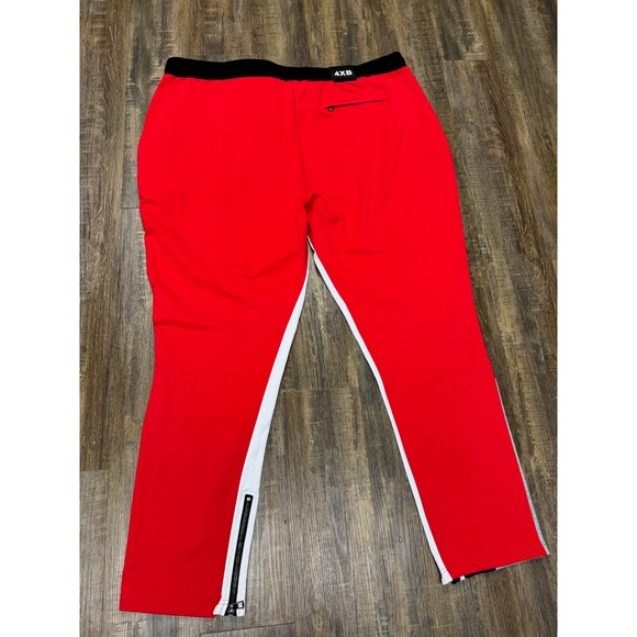 Makobi Mens Red Colorblock Geometric Tracksuit Set 2 Piece Shirt Pants 4XB NWT - Picture 7 of 16